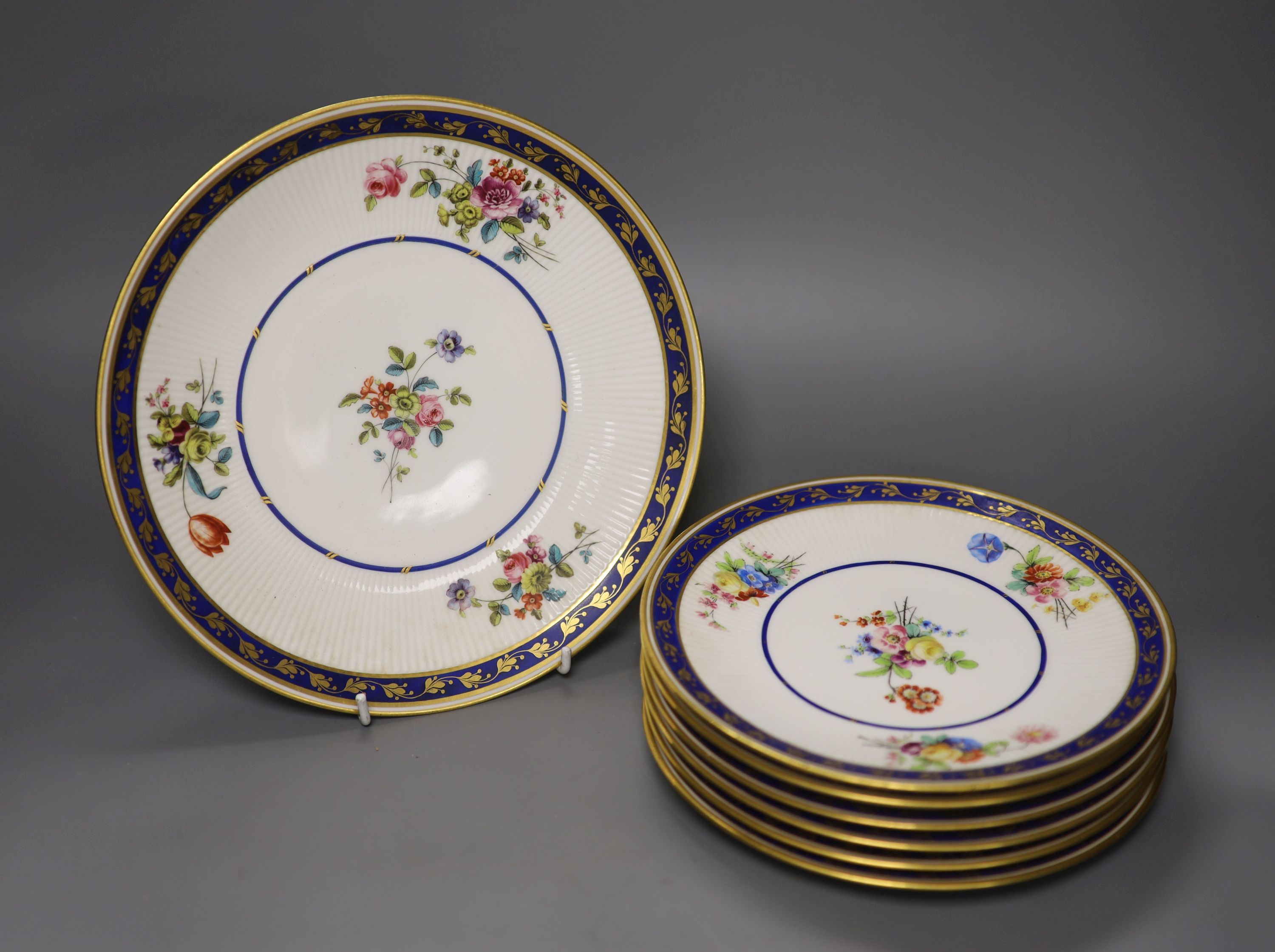 A Minton's John Mortlock seven piece dessert set,